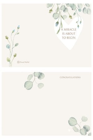 Greeting card | A miracle is about to begin [ID-648]