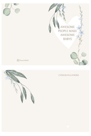 Greeting card | Awesome people make awesome babies [ID-650]