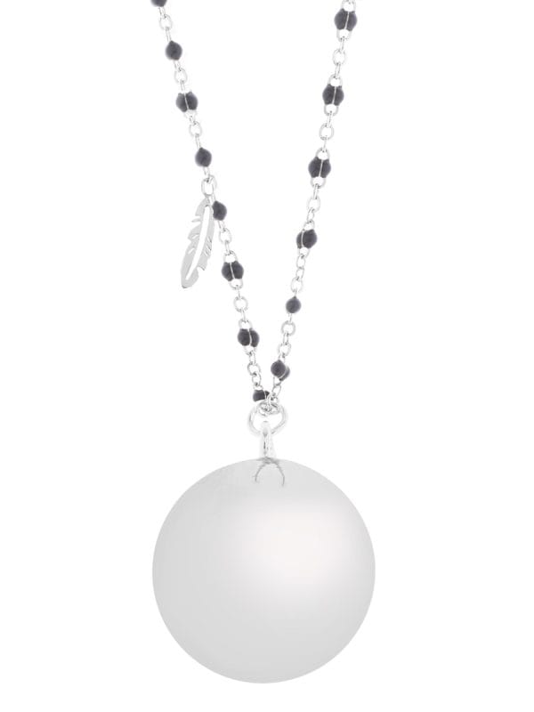 Fine silver/grey | Bola zwangerschapsketting [ID-486]