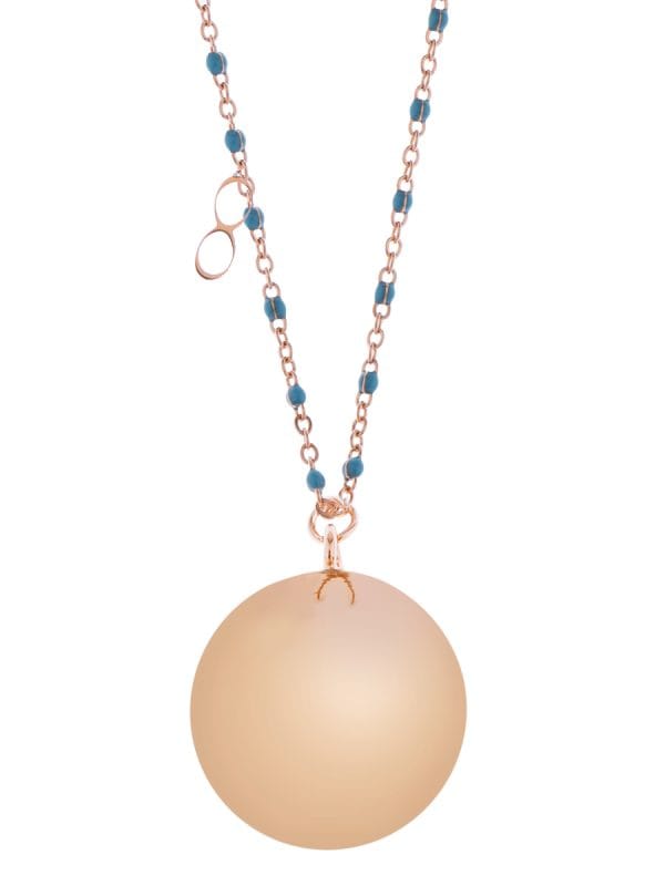 Fine pink/blue | Bola zwangerschapsketting [ID-489]