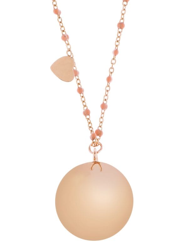Fine pink/pink | Bola zwangerschapsketting [ID-491]