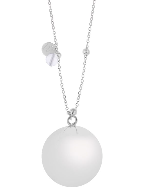 Olivia silver crystal | Bola zwangerschapsketting [ID-527]
