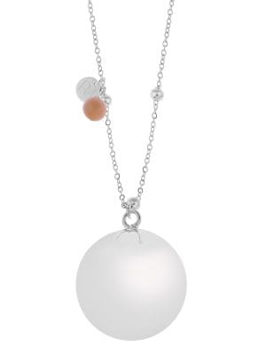 Olivia silver moonstone | Bola zwangerschapsketting [ID-528]