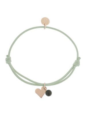 Armband Mea | heart/green/moss agate [ID-591]