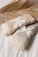 hydrofiele doek [taupe] met franjes