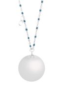 Fine silver/blue | Bola zwangerschapsketting [ID-488]