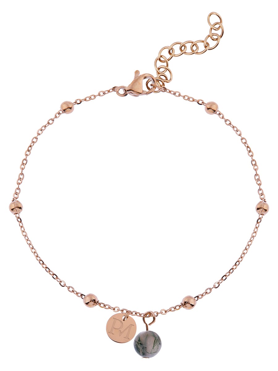 MAM armband ROSE moss agate [ID-499]