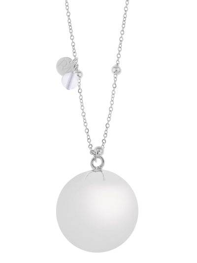 Olivia silver crystal | Bola zwangerschapsketting [ID-527]