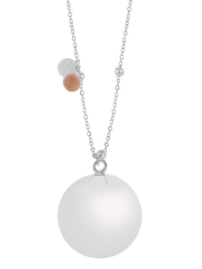 Olivia silver moonstone | Bola zwangerschapsketting [ID-528]