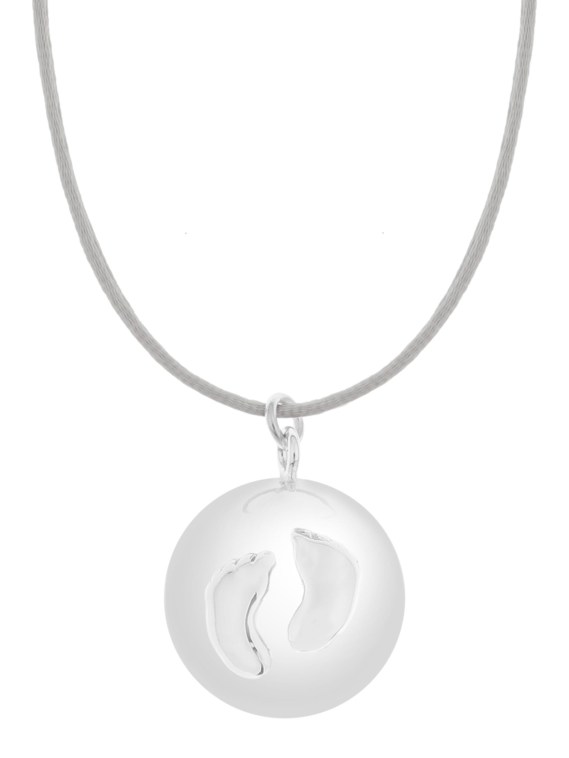 Sofie grey baby feet | Bola zwangerschapsketting [ID-668]