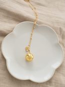 Olivia gold grey agate  | zwangerschapsketting [ID-661]