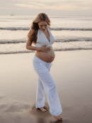 Fine gold/white| Bola zwangerschapsketting [ID-658]