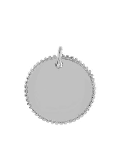 Losse bedel kartelrand | INITIALEN | gegraveerde sieraden