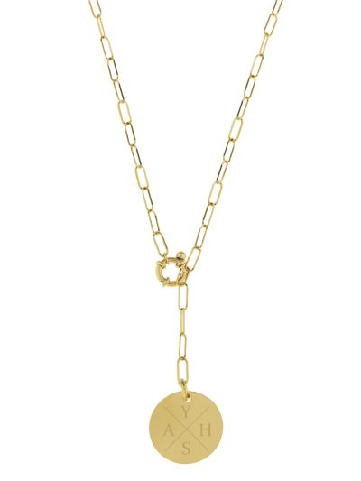 Grove schakelketting - gegraveerde sieraden